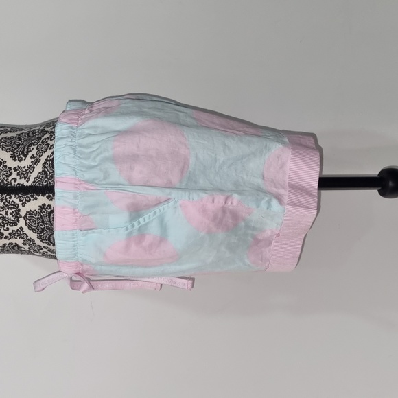 Peter Alexander pale blue shorts, pale pink polka,pockets, elastic waist, size L - Picture 3 of 7